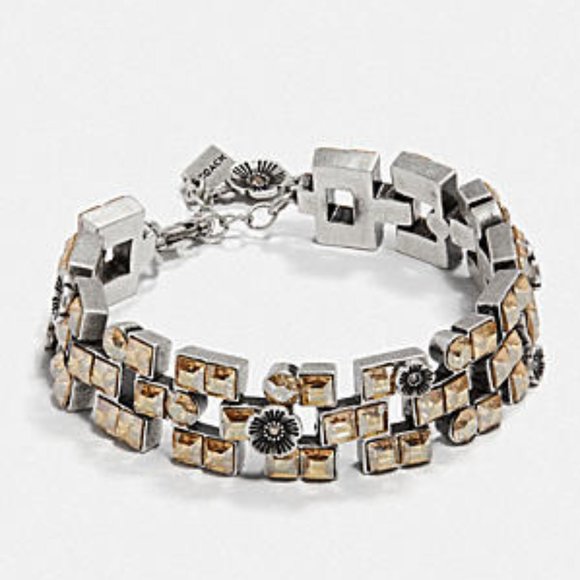 COACH TEA ROSE BRICK BRACELET - Picture 1 of 9